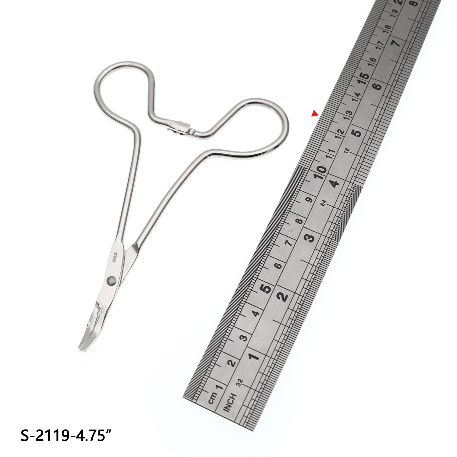Spot Supply 4.92In/12.5Cm Mosquito-Type Elbow Hemostat Forceps Mosquito-Type Carbon Steel Electroplating Elbow Hemostat Forceps