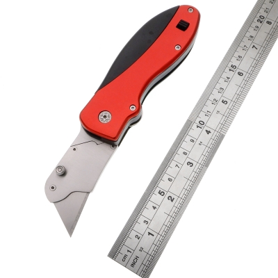 厂家直销不锈钢折叠美工刀 拆箱刀介刀裁纸刀便携可替换刀片SK5刀
