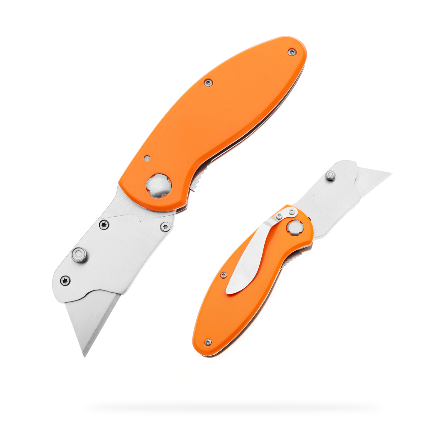 Manufacturers wholesale stainless steel folding utility knife aluminum alloy handle 3D printing pattern outdoor camping portable pocket