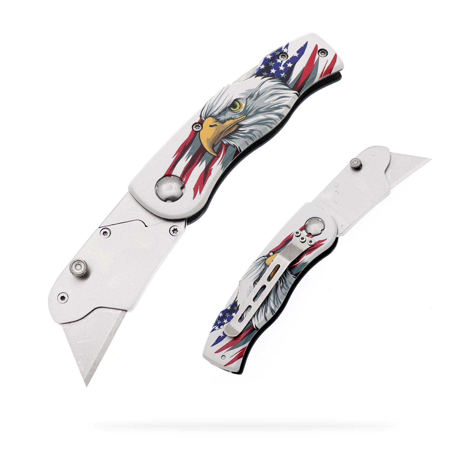 Source Manufacturer Stainless Steel Folding Utility Knife Utility Knife Back Lock Aluminum Alloy Manual Knife Medium Paper Knife